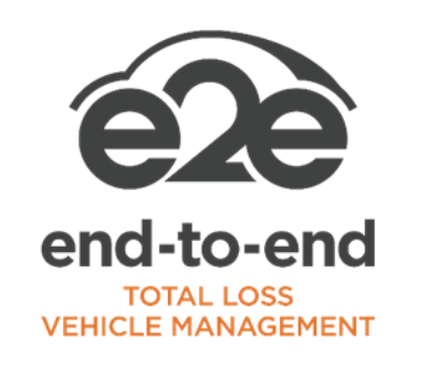 e2e Total Loss Vehicle Management Logo. e2e has invested in the well-being of its people by providing everyone with access to the CheckUp service from T-Cup Studios.